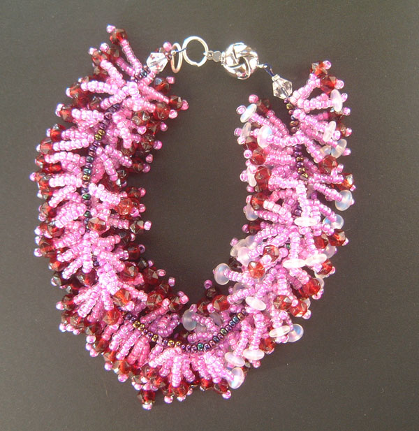 Pink tentacle bracelet